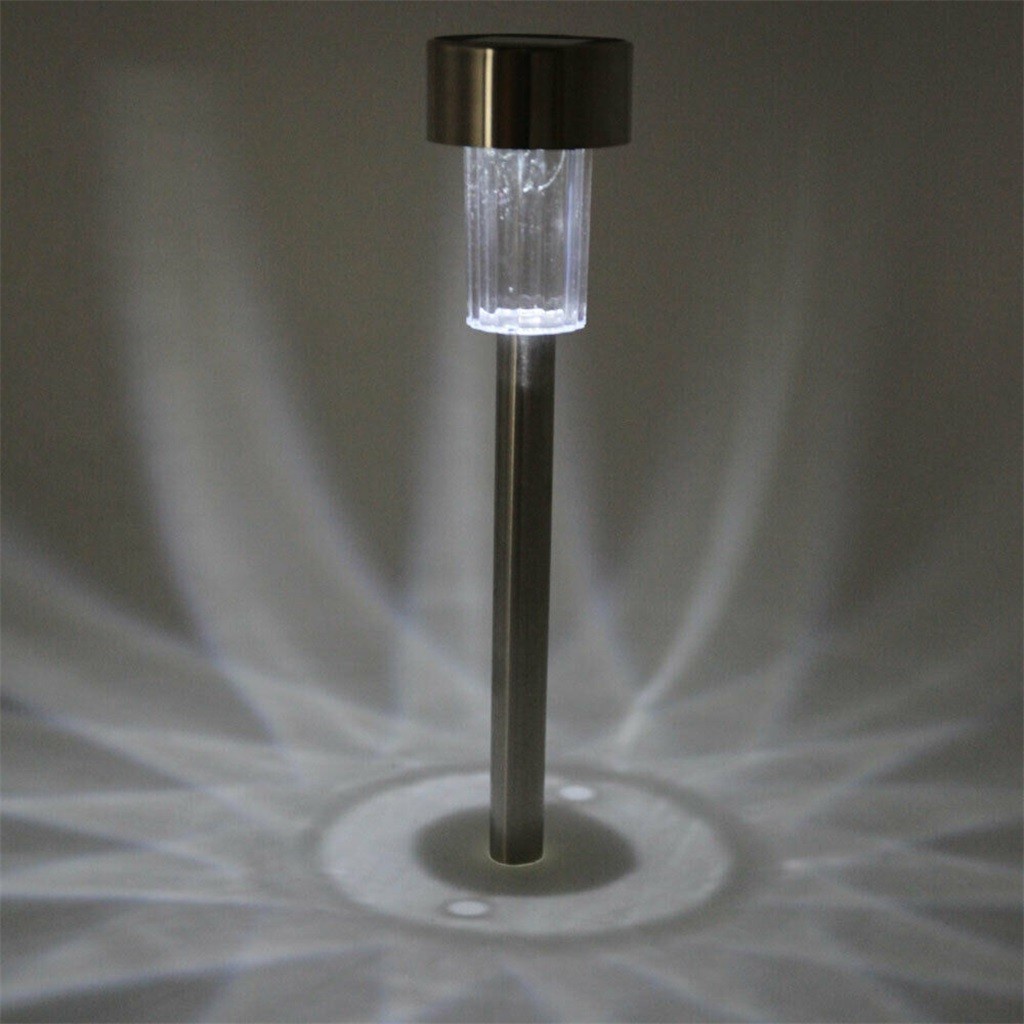 10 miếng năng lượng mặt trời LED thép không gỉ ngoài trời cảnh quan/vườn ánh sáng