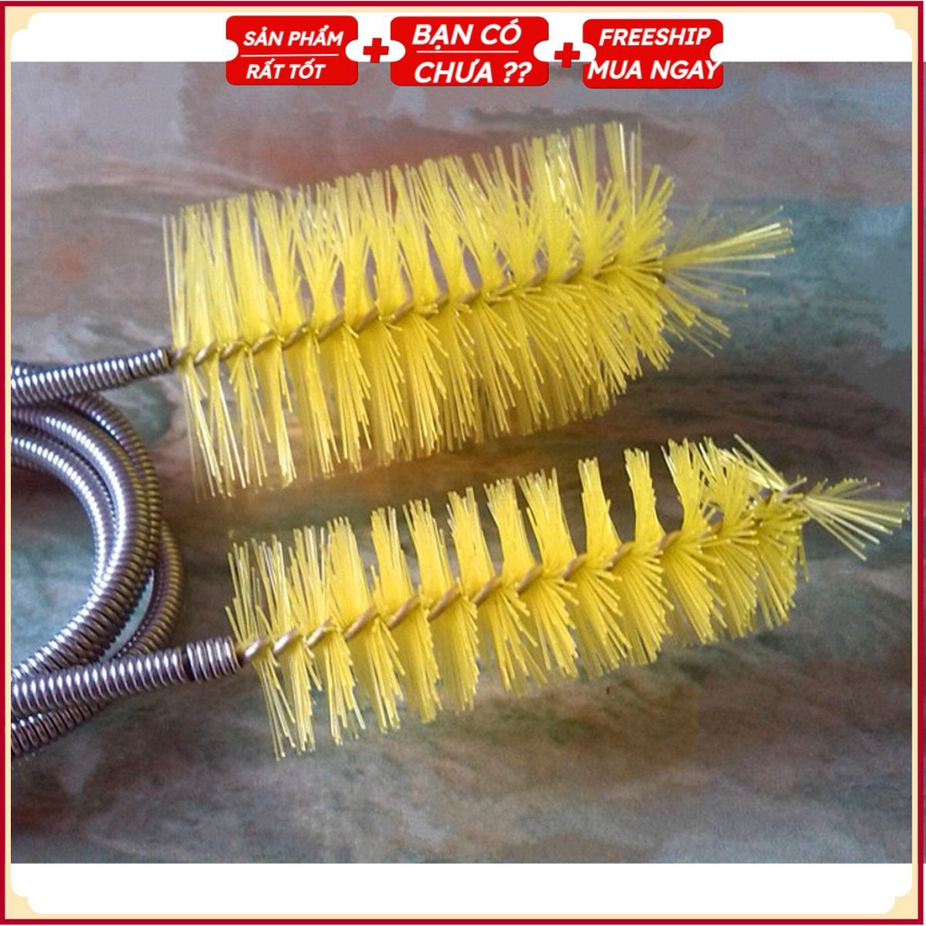 Dây Xoắn Thông Bồn Cầu Và Bồn Rửa Mặt 1.5 Mét (Hai Đầu Vàng)