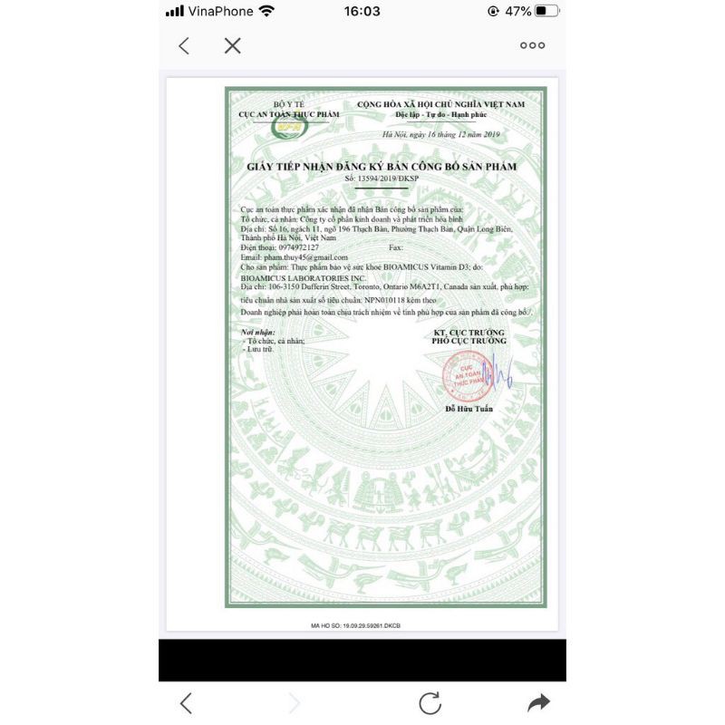 Bioamicus Vitamin D3 - Bổ Sung Vitamin D3 Giúp Phát Triển Xương, Răng Ở Trẻ - Canada