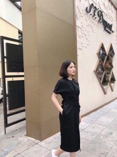 Đầm xoắn eo