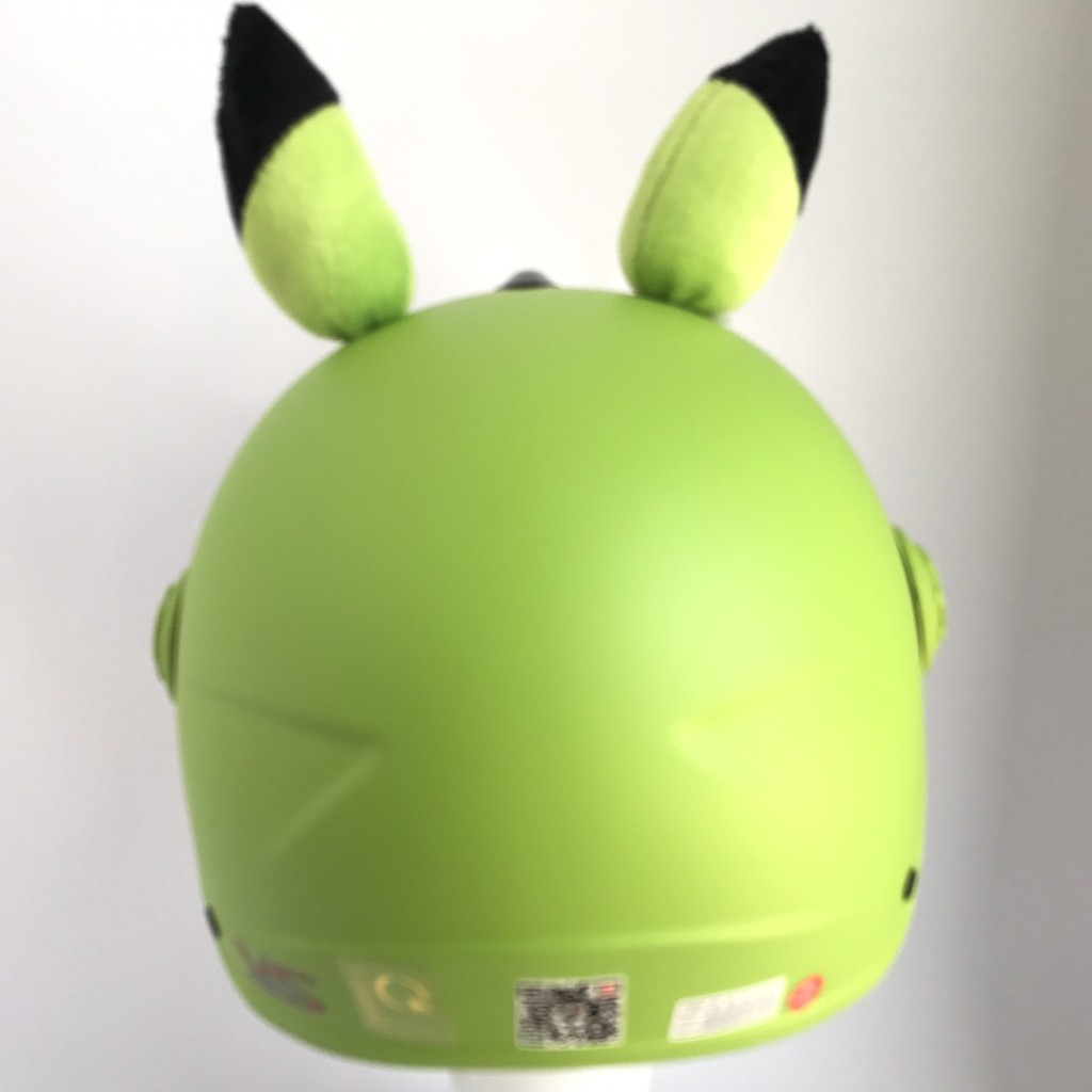 Mũ bảo hiểm trẻ em có kính V&S Helmet hình Pikachu xanh lá - Vs103KS