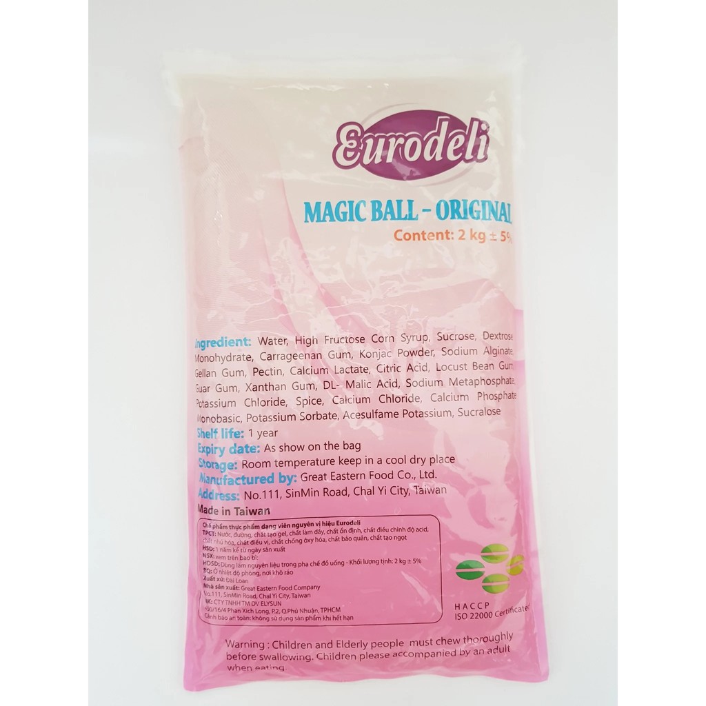 Thạch 3Q ngọc trai Eurodeli 2kg