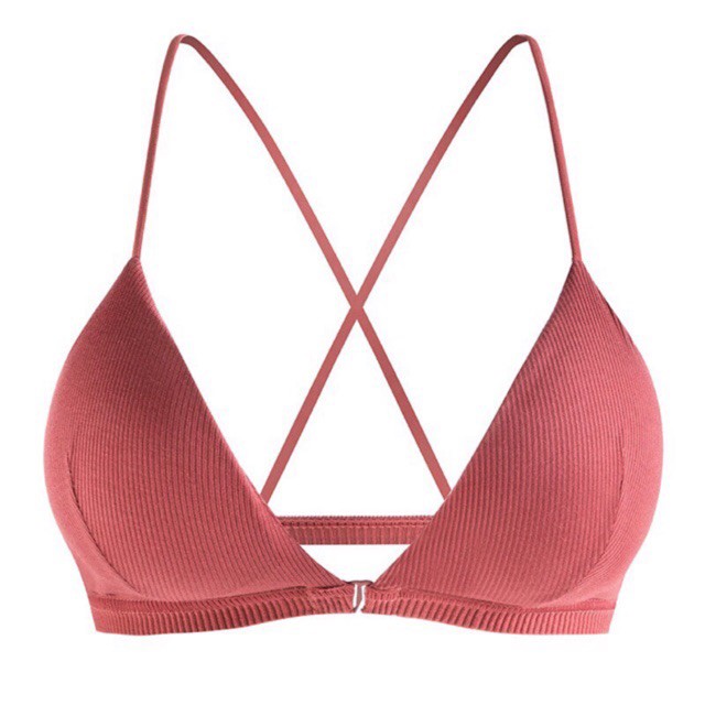 Áo Bra Gân Tăm Dây Mảnh Cài Trước Quyến Rũ Hot Trend | BigBuy360 - bigbuy360.vn