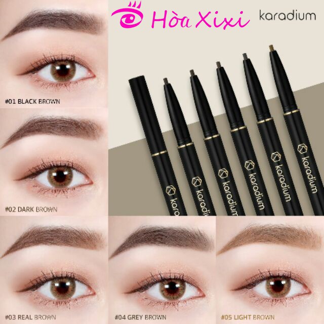 [COSAM10 HOÀN XU 10K]Chì kẻ mày 2 đầu Karadium Flat Eyebrown Pencil