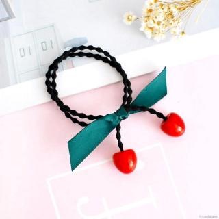 Dây Buộc Tóc Co Giãn Hình Quả Cherry Đỏ