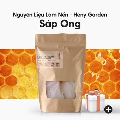 Sáp Ong 500gr Làm Nến Thơm Tạo Hình Tặng Kèm Bấc Heny Garden, Nguyên Liệu Làm Nến Thơm Handmade Tại Nhà