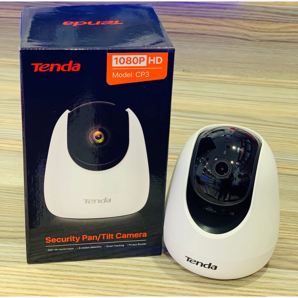 Camera không dây CP3 giám sát trong nhà, camera wifi chính hãng Tenda, độ phân giải 1080p full HD , có đàm thoại 2 chiều