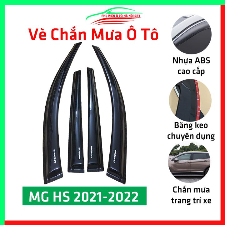 Vè che mưa cho xe ô tô MG HS 2021-2022 vè đen bảo vệ trang trí xe