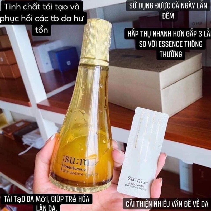 Combo 10 gói 1ml tinh chất nước thần Sum hoàng kim nước thần trẻ hoá da Su:m losec summa