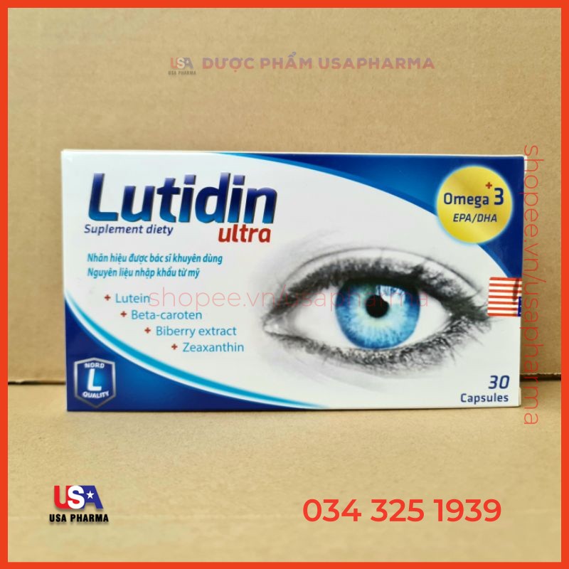 Viên uống sáng mắt Lutidin Extra giảm khô mắt, mờ mắt, mỏi mắt - 30 viên