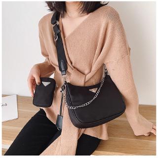 Casual Underarm Sling Bags Hobo Women Totebag Under Baguette Bag Nylon Chain Shoulder Bag Handbag Not Logo Prada