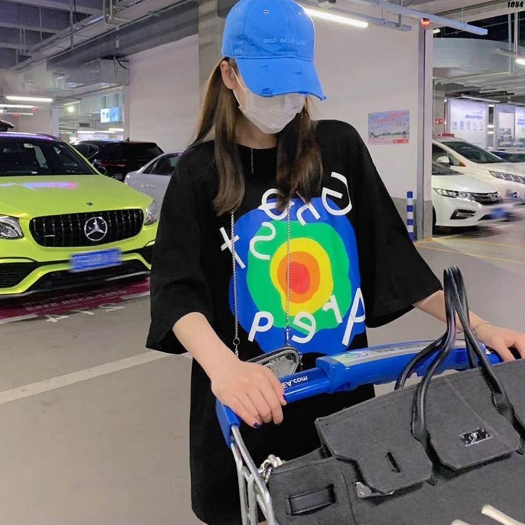 Áo thun form rộng nam nữ unisex tay lỡ Ghost area 1054 HY KOREA