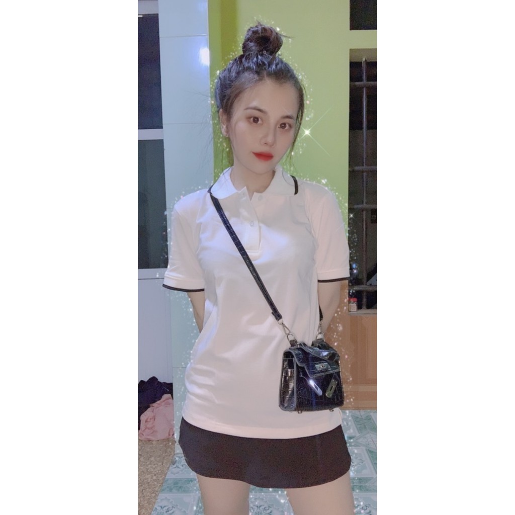 Áo Polo nữ nam unisex có cổ đẹp Hamino ngắn tay chất vải thun cotton co giãn cao cấp E2 | BigBuy360 - bigbuy360.vn