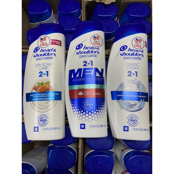 [ Chính Hãng ] Dầu Gội &amp; Xả Head &amp; Shoulders 2in1 380ml/400ml Hàng Mỹ