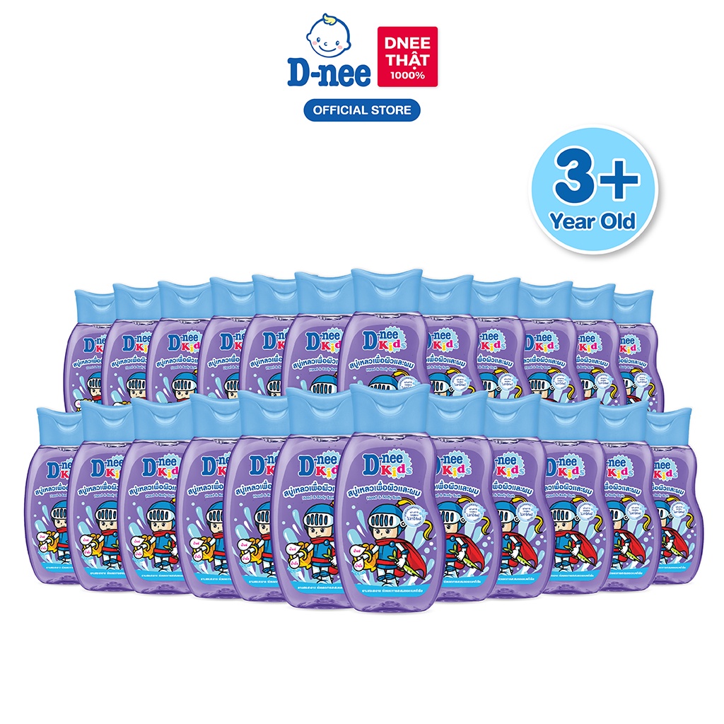 [Deal hời!] Combo 24 Tắm gội toàn thân trẻ em (&gt;3 tuổi) D-nee 200 ML - Very Berry