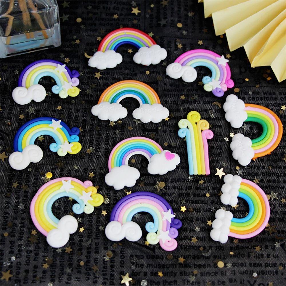 AUGUSTINA Topper Cắm Trang Trí Bánh Kem Hình Chữ Merry Rainbow