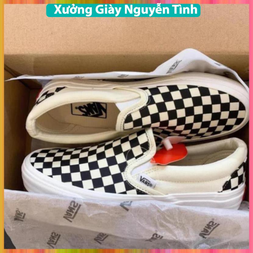 Giày thể thao sneaker Slipon 𝐕𝐀𝐍𝐒 Vaul Caro, Giày 𝐕𝐀𝐍𝐒 caro lười ⚡ Full Box Bill⚡ Giày thể thao nam nữ 2021 cao cấp | BigBuy360 - bigbuy360.vn