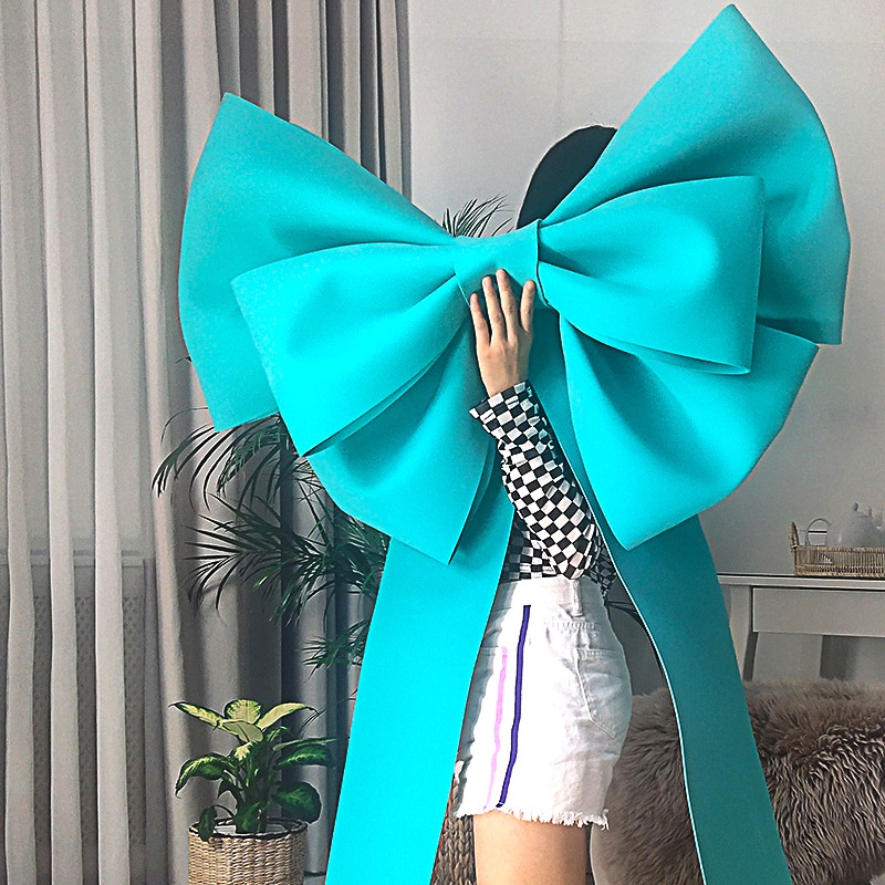 Nơ Bằng Xốp Cỡ Lớn Màu Hồng Dùng Trang Trí Tường diy