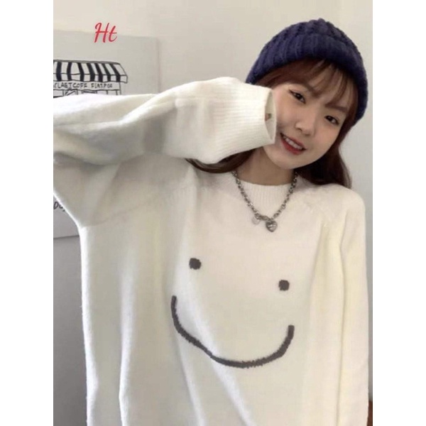 Áo lông mặt cười 2 màu H2A878