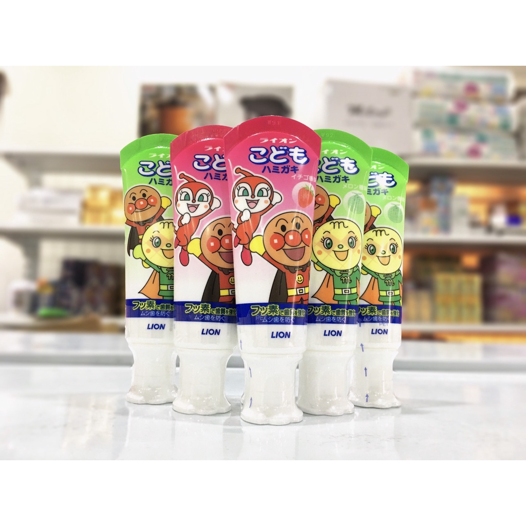 (HÀNG CHÍNH HÃNG) Kem Đánh Răng nuốt được Lion cho bé NỘI ĐỊA NHẬT