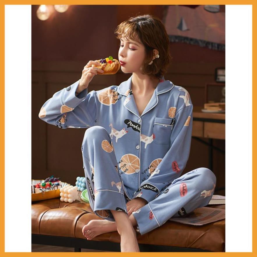 Đồ bộ bầu/pijama bầu và sau sinh cho mẹ cho con bú chất cotton dày dặn