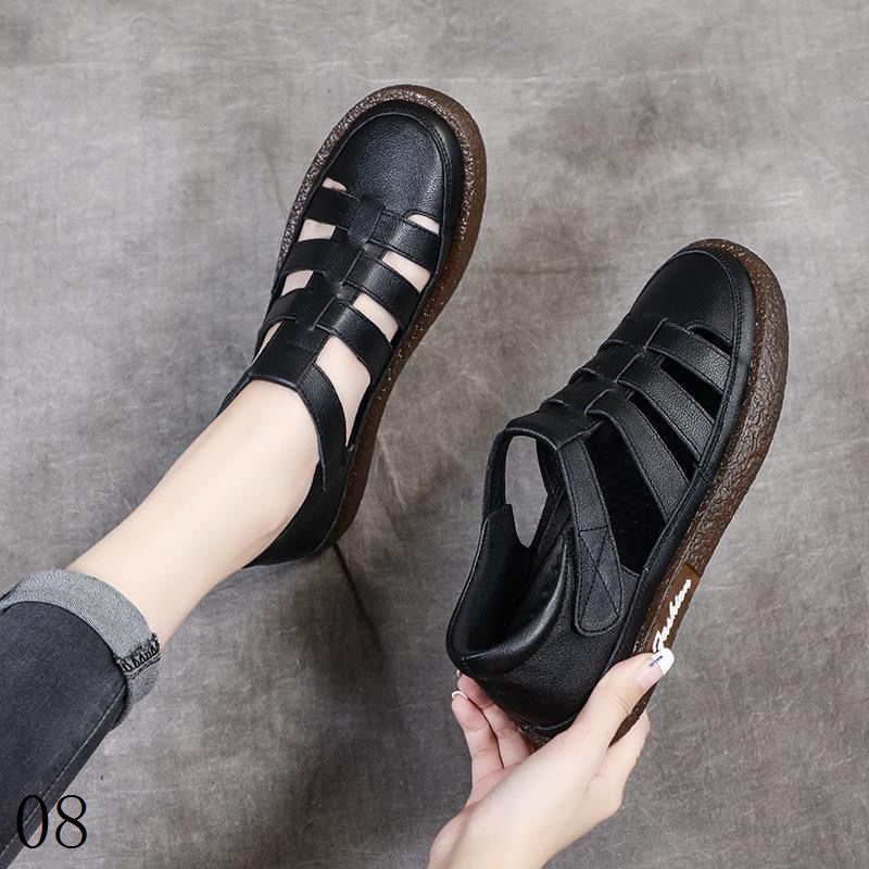 Giày Sandal Da Thật Đế Mềm Cao Cấp Thoáng Khí Thời Trang 2022 Cho Nữ