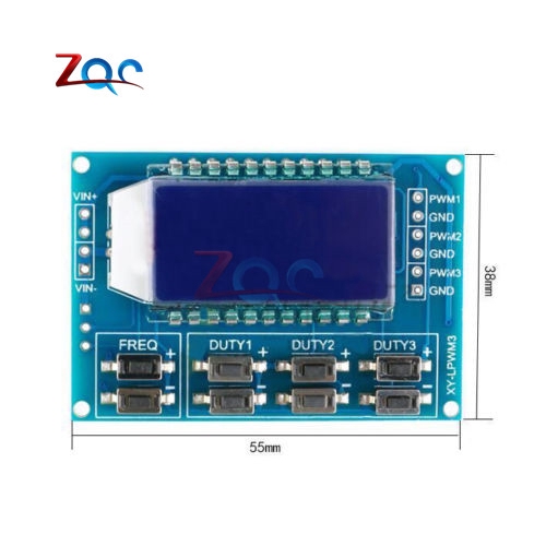 Mô đun bảng mạch 1Hz-150Khz tạo tín hiệu xung tần PWM 3.3V-30V có màn hình LCD hiển thị
