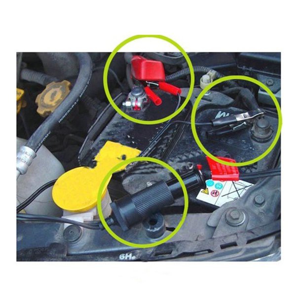Kẹp ắc quy chuyển đổi sang tẩu 12V