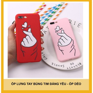 Ốp lưng iphone 7plus tay búng tim ip 6 6s 6 plus 7 8 plus x xr xsmax 11 pro max