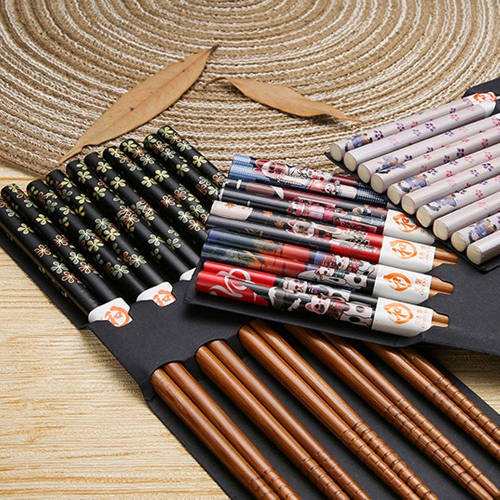 Bộ 5 Đôi Đũa N1N Tự Nhiên Phong Cách Nhật Bản Có Thể Tái Sử Dụng