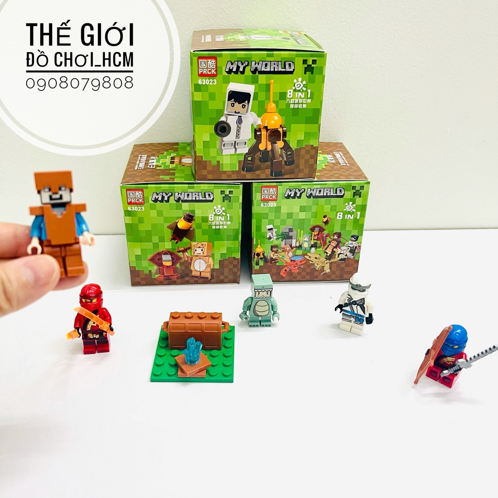 [NHIỀU MẪU] Hộp lego lắp ráp ghép hình nhân vật giúp bé sáng tạo, thông minh