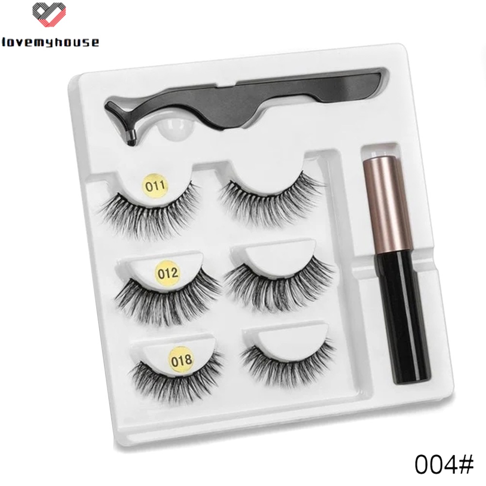 (Hàng Mới Về) Bộ Bút Kẻ Mắt Dạng Lỏng + Lông Mi Giả Từ Tính Không Thấm Nước Có Thể Tái Sử Dụng Kèm Nhíp | BigBuy360 - bigbuy360.vn