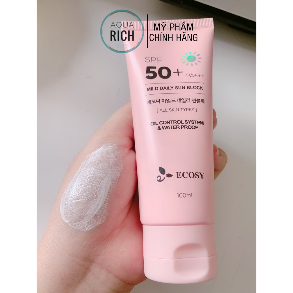 Kem Chống Nắng Kiềm Dầu Ecosy Mild Daily + Ecosy Ultra Daily Sun Cream (100ml)