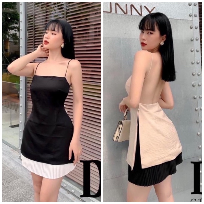 Áo lụa hở lưng