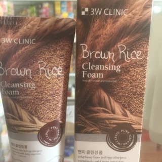 Sửa rửa mặt gạo 3W Clinic hàng quốc