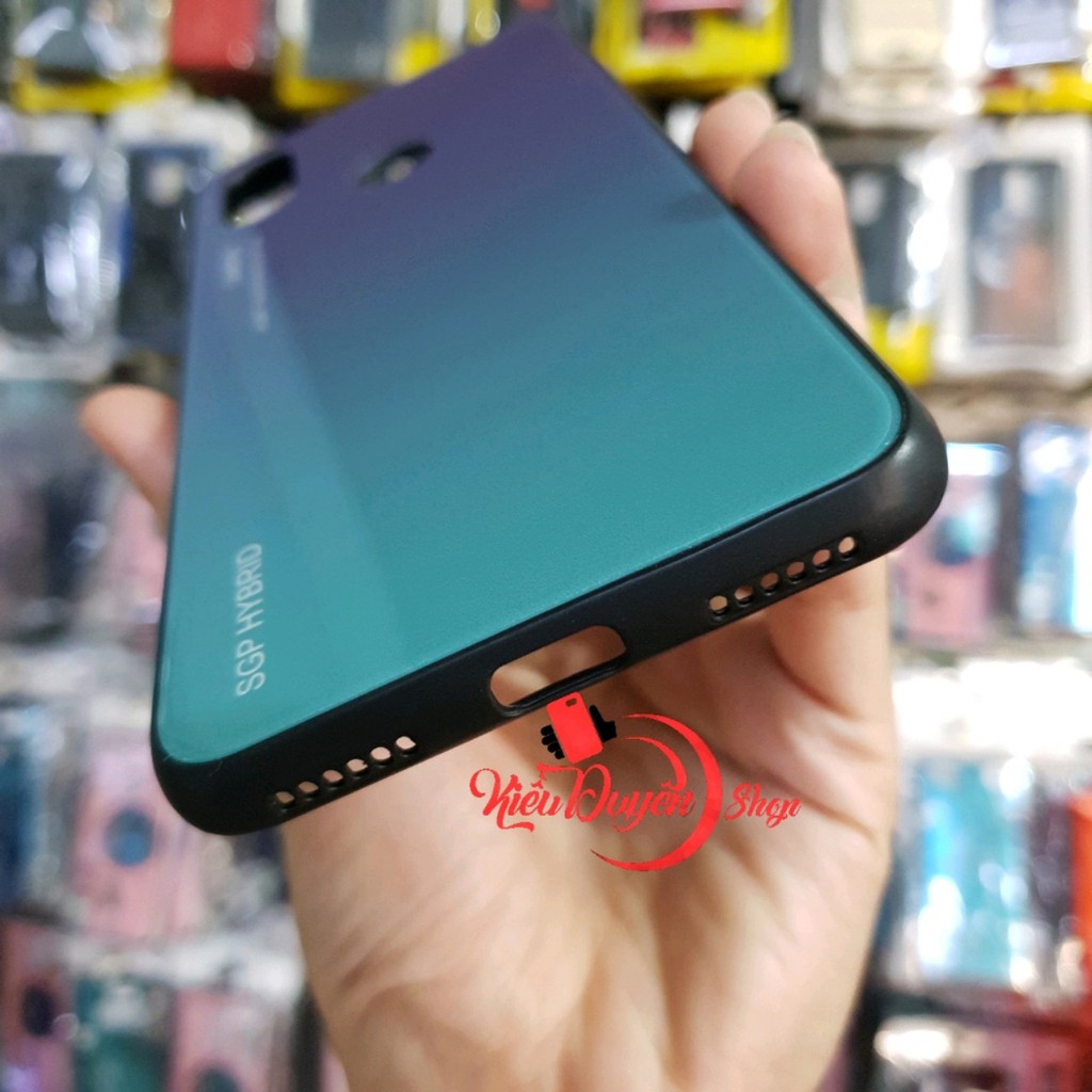 Ốp lưng Xiaomi Mi 8,Ốp lưng Kính đa sắc
