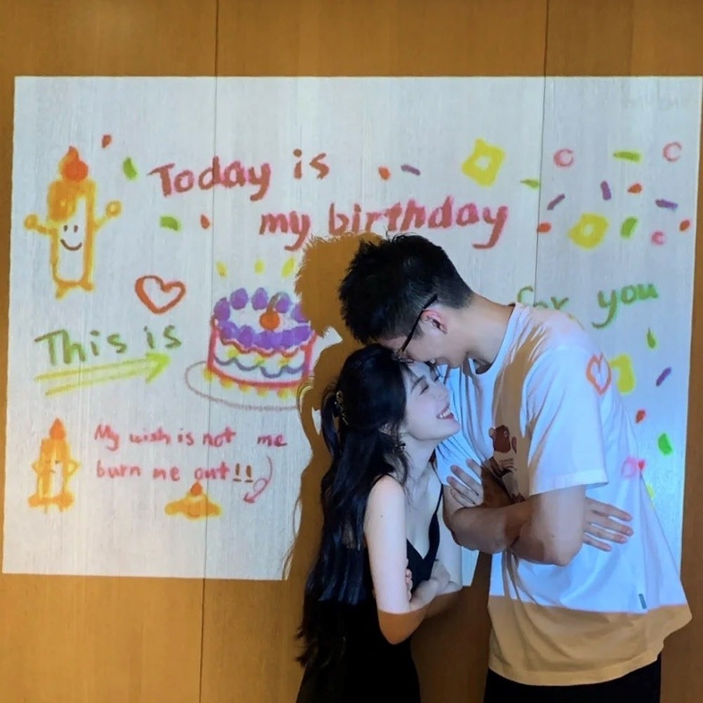 Đèn LED Chiếu Chữ happy birthday Làm Nền Chụp Ảnh Trang Trí Sinh Nhật/Tiệc Sinh Nhật Cho Bé