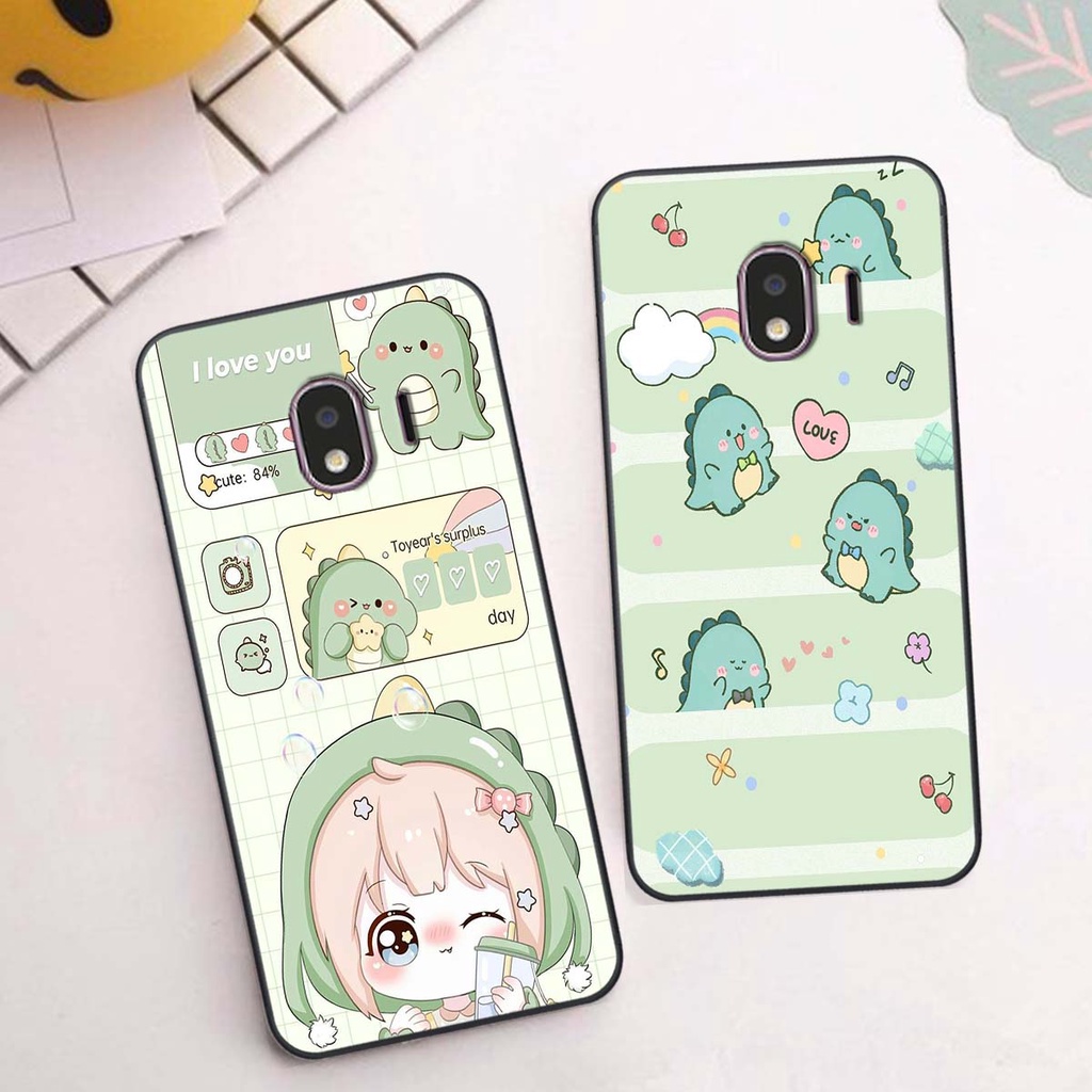Ốp Samsung J4 2018 in hình khủng long Dino siêu dễ thương