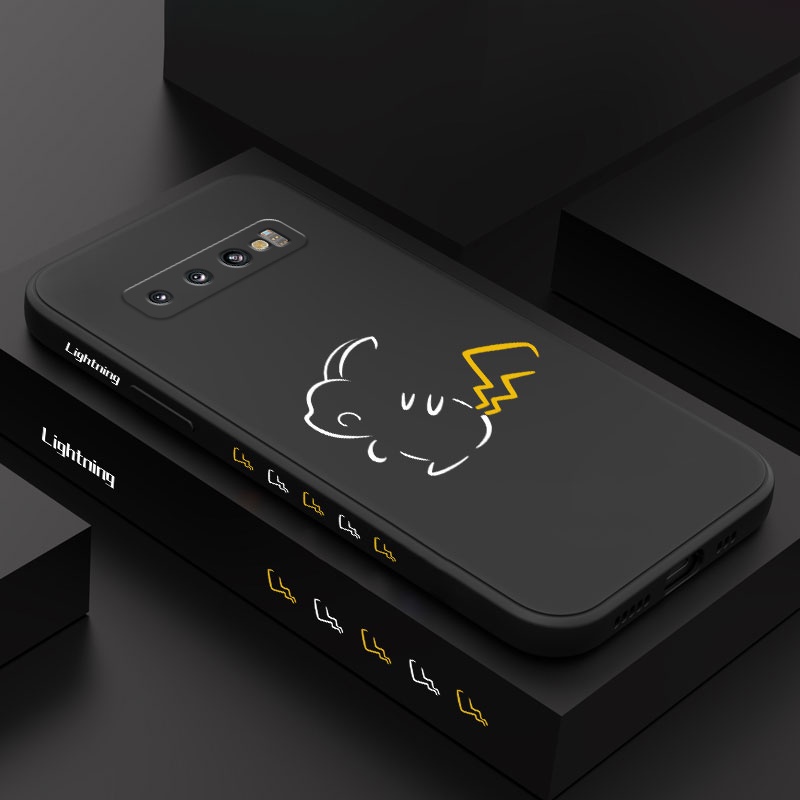 Ốp Điện Thoại Mềm Hình Tia Chớp Cho Samsung Galaxy S10 S10E Plus S9 Plus