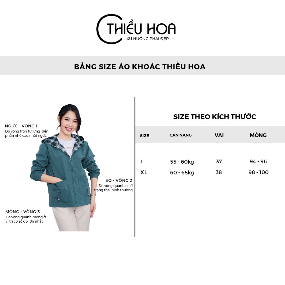 Áo Khoác Kaki Nữ 2 Lớp Thiều Hoa Cản Gió Không Nhăn Nhàu Thoáng Khí Tốt Bền Màu M828