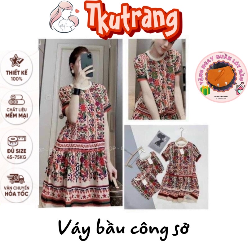 đầm bầu bigsize , đầm bầu dáng suông , thổ Cẩm TkuTrang