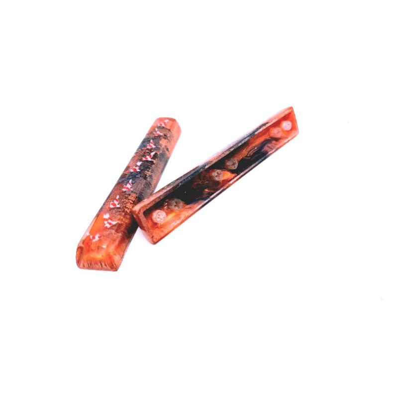 Keycap resin cá koi mini thanh space 6.25U SA tone cam đen trang trí bàn phima cơ gaming