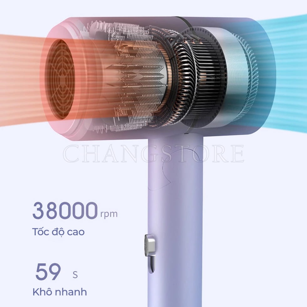 Máy Sấy Tóc 2 Chiều Nóng Lạnh Không Gây Hư Tổn Tóc Công Suất Lớn - Kiểu Mới