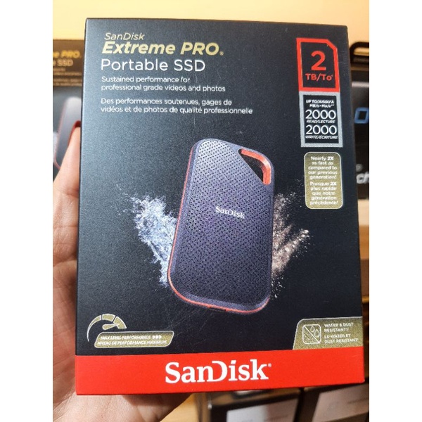 Ổ cứng di động External SSD Sandisk Extreme Pro V2 E81 2TB USB 3.2 Gen2 x2 - Bảo hành 3 năm