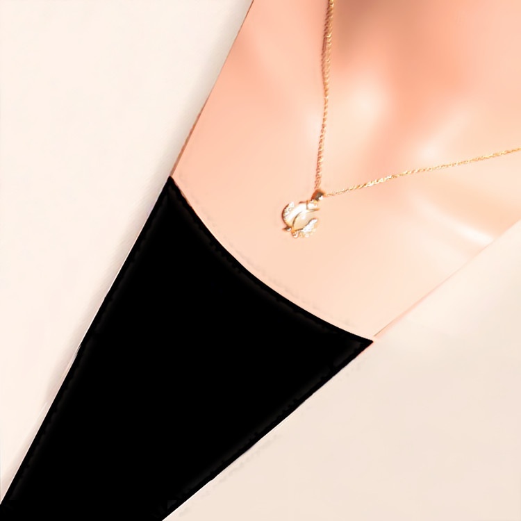 Dây Chuyền Thép Không Gỉ Mạ Vàng 18k Mặt Hoa Tulip