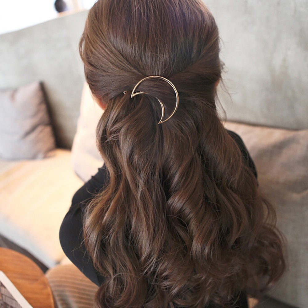 Kẹp tóc kim loại nhiều hình dạng thời trang cho nữ