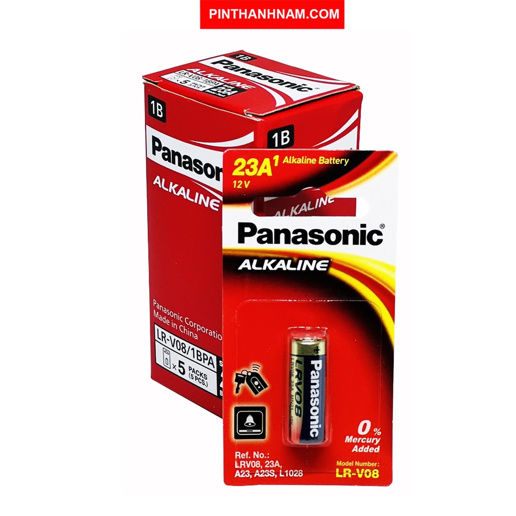 Pin A23 Panasonic 12V thay pin cửa cuốn LR-V08 chính hãng
