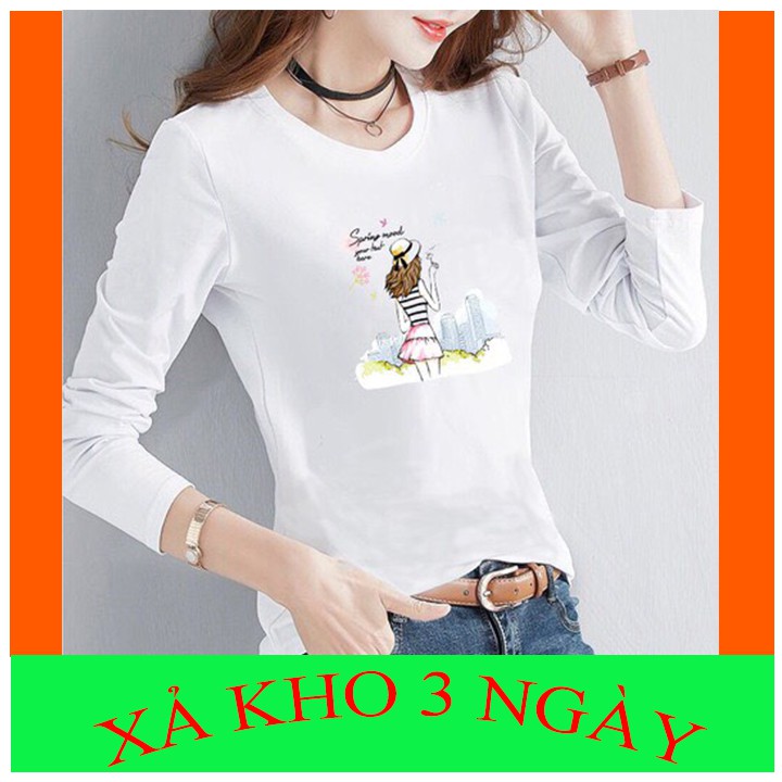 [ CỰC ĐẸP ] Áo thun nữ dài tay mặc thu đông