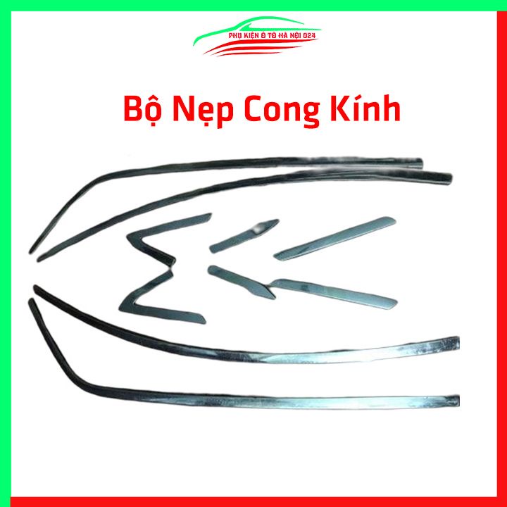 Bộ nẹp viền chân kính cong kính Hyundai i10 Hatchback 2014-2021 Inox sáng bóng chuẩn form xe