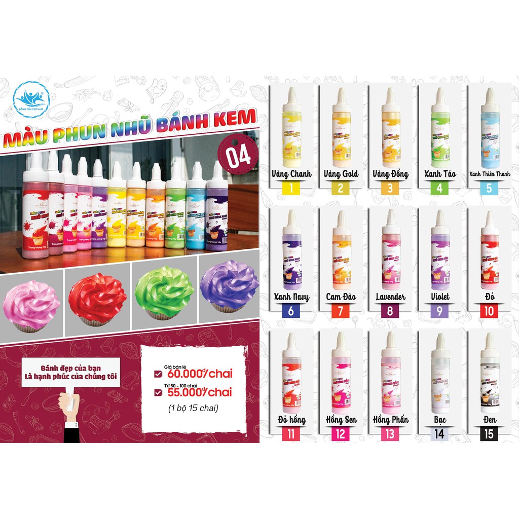 Màu Nhũ Kim Bạc E03 - Màu nhũ kim UNICORN Việt Nam - Chai 10gr